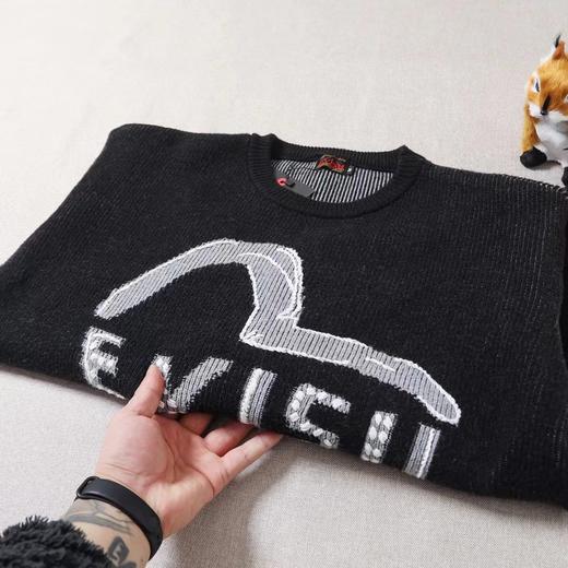 F011302男款海鸥和商标嵌花针织套头宽松毛衣 商品图4