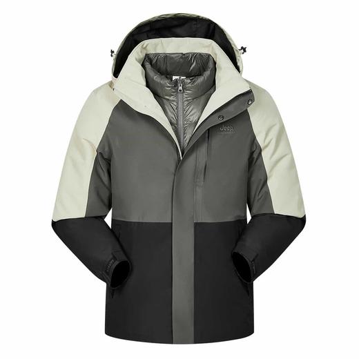 【春上新】 【47折】6楼吉普JEEP男式冲锋衣羽绒两件套吊牌价2999折后价1399 商品图0