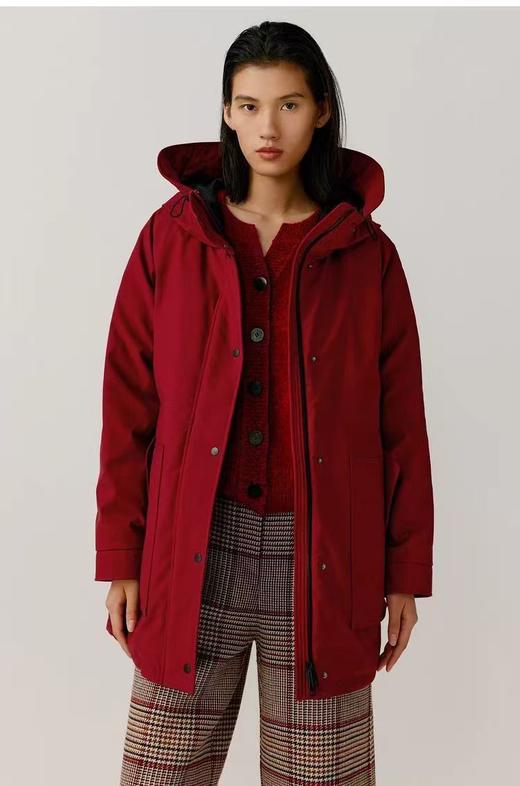 小禾高端连帽鹅绒服中长款羽绒服 商品图8