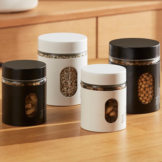 储存罐储物罐茶叶罐咖啡豆铁皮玻璃罐STM 商品图0