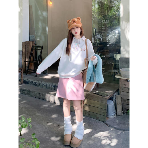 <曾小咸推荐>现货秒杀 ！微信超特价！韩系彩色翻领加绒卫衣 日常209.99 立减120 秒杀89.99！！ 商品图3