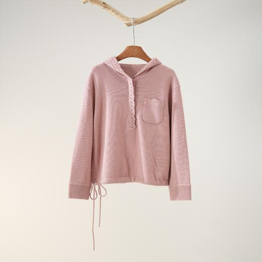 西子/牧羊少女100康赛妮A级纯山羊绒连帽抽绳针织衫/MSHJ0481 商品图0