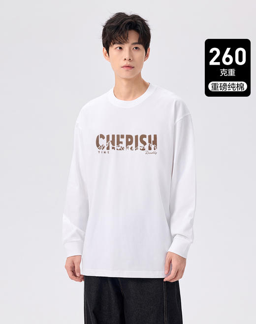 gxgjeans 男装【棉100%】男士长袖T恤25秋款基础百搭设计日常通勤打底衫K&C 商品图1