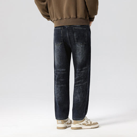 gxgjeans 男装【加绒加厚】重磅牛仔裤25冬款锁温保暖日常百搭直筒通勤长裤男K&C 商品图4
