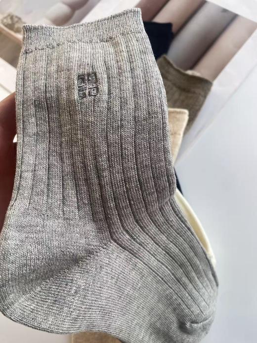 出口订单余！日本小众纪f希纯色袜子（5双装） 商品图7