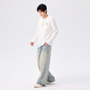 gxgjeans 男装【棉100%】情侣款长袖T恤25秋款简约舒适百搭校园男士上衣K&C 商品缩略图3
