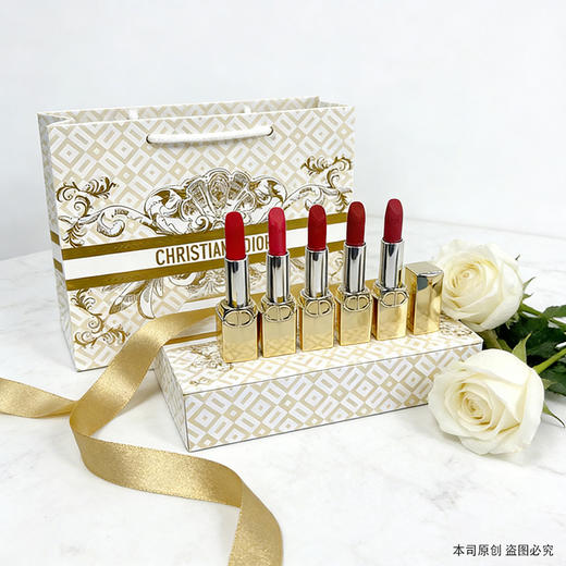 春日限定【抢先购*送礼袋】DIOR迪奥烈艳蓝金金管唇膏五件套(圣诞版)999+284+374+994+777-海淘香港直邮-x_bba 商品图7