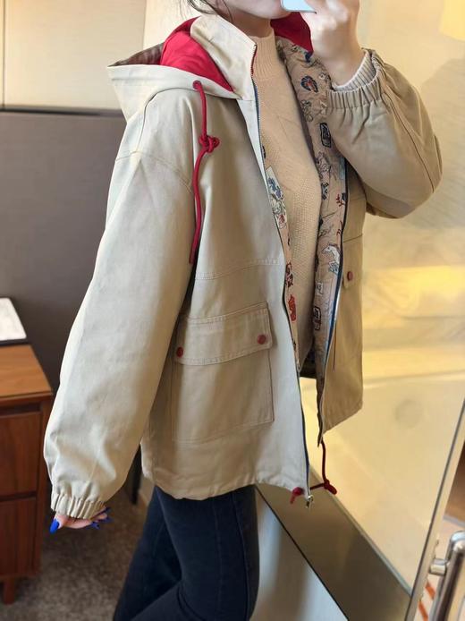 F011333新年氛围感十足上身超好看女士新年款连帽棉衣外套 商品图2