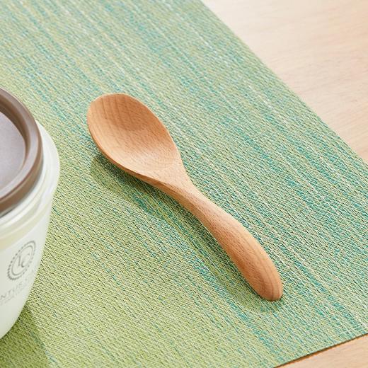 日式简约蛋糕叉甜品勺细窄小勺汤匙榉木茶勺 商品图0