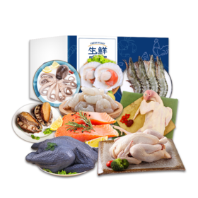 淘鲜拾光 喜气洋洋海鲜禽类组合5250g