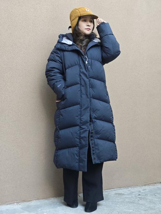 君羽800蓬鹅绒服女长款过膝冬新款加厚防风超长羽绒服外套I52296羽绒大衣 商品图8