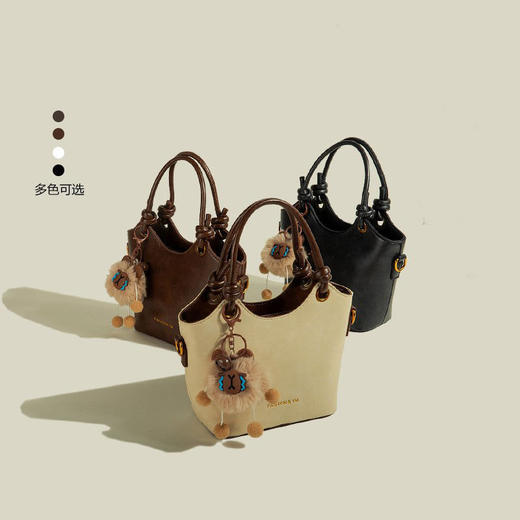 【经典复古❗️通勤腋下包】限时送公仔挂件，简约大容量通勤包，空间宽敞非常能装，2026新款托特包百搭单肩包油蜡皮韩QQ 商品图2