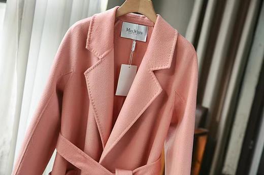 F011391冬季新款粉色羊绒双面呢子大衣女长款外套 商品图8