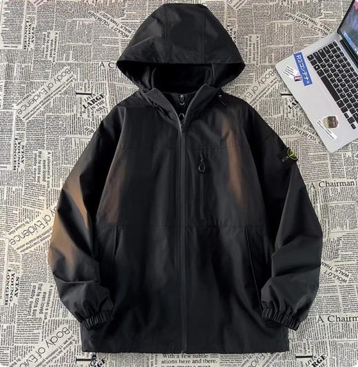 F011386新款三合一户外山系运动透气宽松连帽茄克休闲外套 商品图5