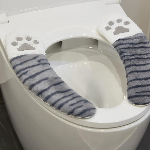 马桶贴坐垫秋冬坐便器垫子粘贴式刺绣加厚座便贴 商品图0