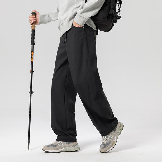 gxgjeans 男装【宽松弯刀裤】25秋款时尚潮流百搭男士休闲裤纯色系带通勤裤男K&C 商品图2