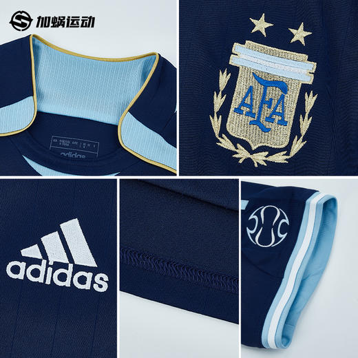 SFS阿迪达斯2006阿根廷复刻客场梅西印号球衣短袖足球服男 JN3709 商品图2