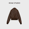 ROMI STUDIO全植鞣双色羊皮革复古立领皮夹克短外套 RWCWWE6673 商品缩略图3