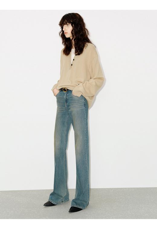 纯原剪89.2%绵羊毛+10.8%山羊绒M*CO假两件羊绒衫 商品图6