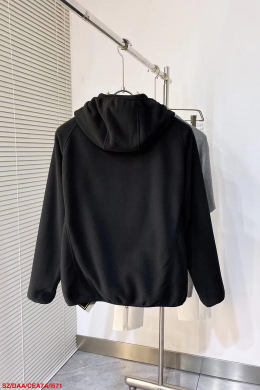 F011373户外男士立领抓绒衣加绒摇粒绒外套宽松开衫 商品图5