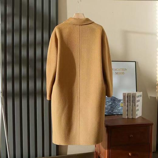 F011396女装新款羊毛羊绒双面呢双排扣长款大衣 商品图13