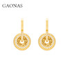 GAONAS  贵气老钱金色平安扣耳环11673EGO 商品缩略图1