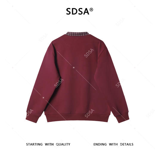 26WY36SDSA男士秋冬新款痞帅男装韩版简约拼接立领卫衣百搭宽松上衣百搭 商品图5