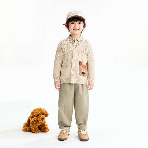 【实体店同款】男童棉线开衫春季新款安奈儿童装XB614097 商品图3