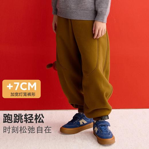 咕噜日记儿童加厚刺绣气球裤25冬季大克重男童加绒保暖休闲长裤子PDK2581 商品图4