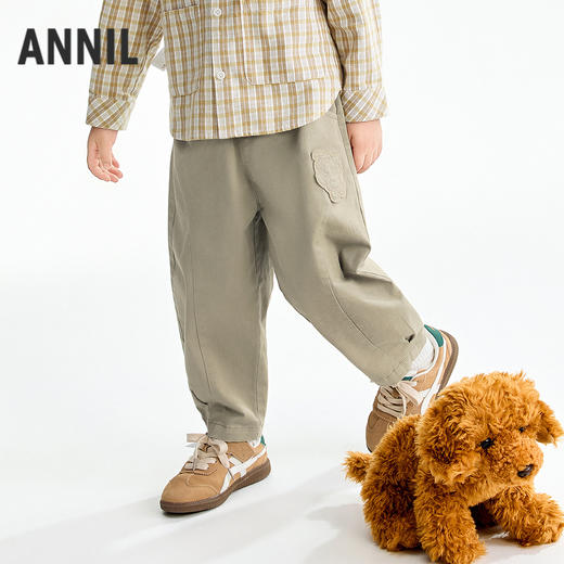 【实体店同款】男童全腰梭织长裤春季新款安奈儿童装XB616088 商品图2