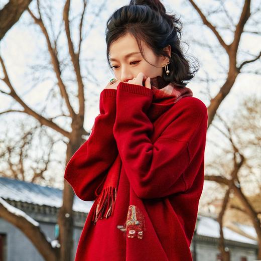 西子/吉象如意100康赛妮A级纯山羊绒卡通大象针织衫/MSHJ0484 商品图1