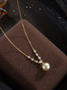 子佩集【星河仙境】银S925珍珠惜王妃套链【HJYTL013】9.5mm珠镀金星星金色珠2601 商品缩略图2