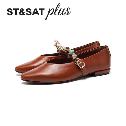 星期六26春新款编织风珠珠一字带玛丽珍SSE1111047 商品图11