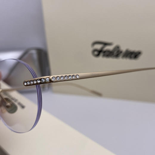 超轻纯钛无框复古圆形时尚太阳镜 光学眼镜 商品图8