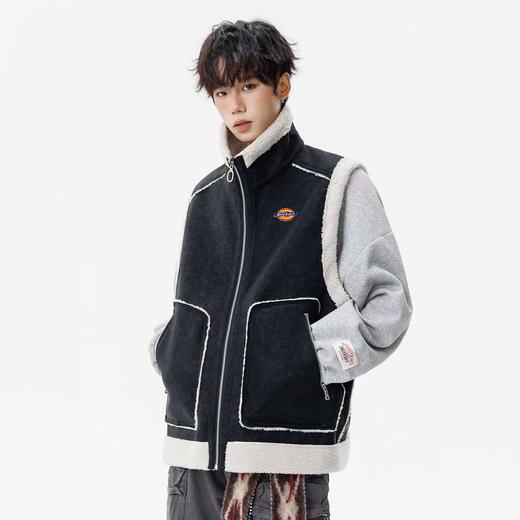 F011388新款三色高品质ins美式双面穿皮毛一体棉马甲棉衣外套 商品图7