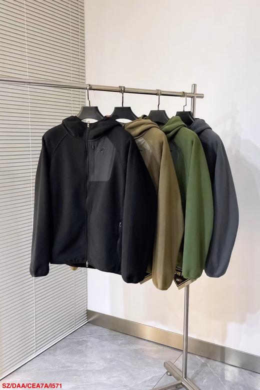 F011373户外男士立领抓绒衣加绒摇粒绒外套宽松开衫 商品图0