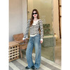 <曾小咸推荐>现货秒杀 ！微信超特价！韩系假两件条纹针织衫 日常159.99 立减80 秒杀79.99！！ 商品缩略图3