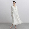 【林栖设计小店】蕾丝花边桑蚕丝牙签褶高腰仙气2026春新款真丝连衣裙1961033 商品缩略图2