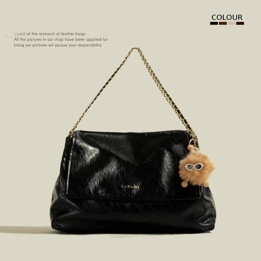 【原创爆款❗️复古托特包】它就是很能"装"满足日常需求，赠送可爱挂件，简约包身轻盈出门，腋下流浪包2025新款潮高级质感单肩包女QQ 商品图2