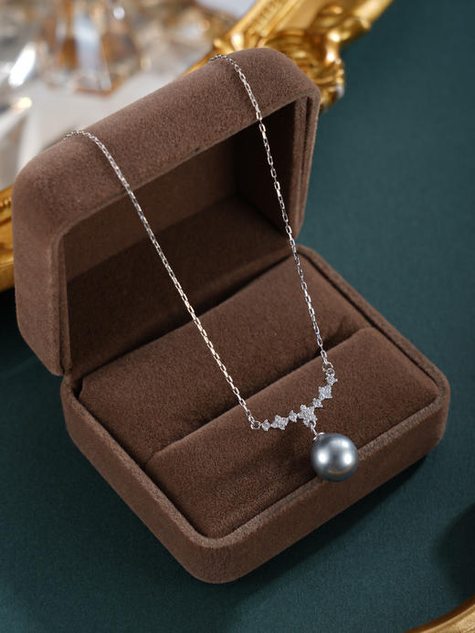 子佩集【银河记忆】银S925珍珠惜王妃套链【HJYTL009】9mm珠镀金双色一字2601 商品图10