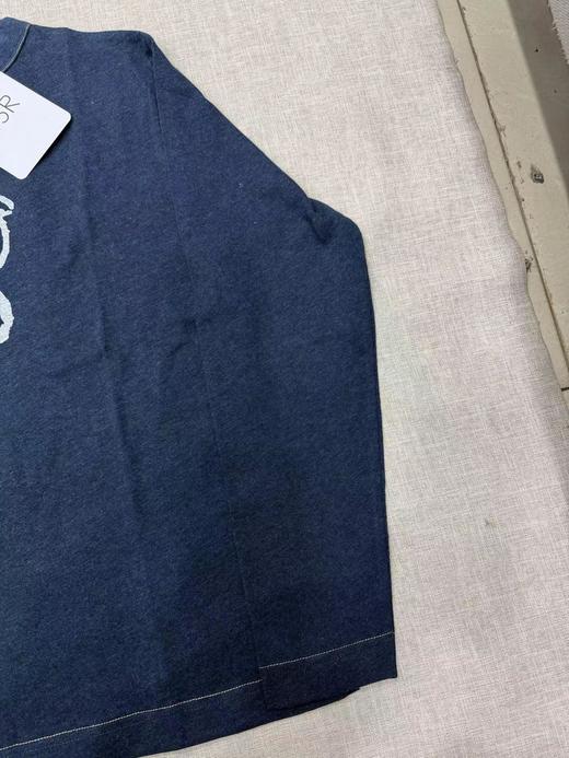 F011344竹节棉蓝染可爱小猪印花长袖T恤男女同款 商品图10