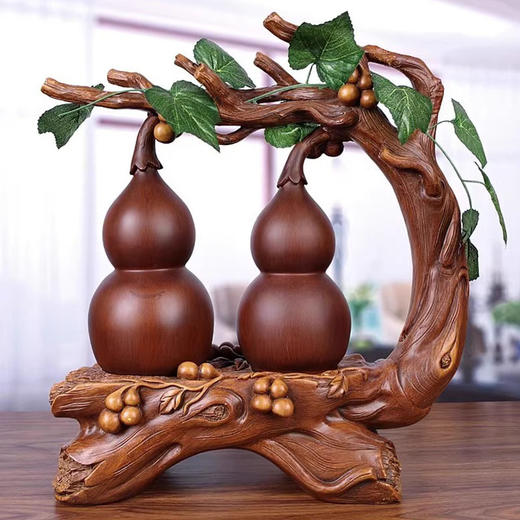 【做工精致❗️造型美观】葫芦摆件新年镇宅招财旺宅工艺品五福临门客厅办公室家装饰品酒柜乔迁。jc 商品图3