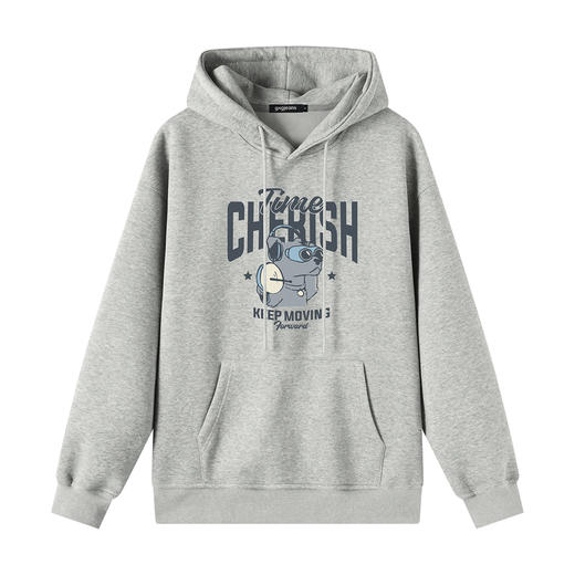 gxgjeans 男装男士连帽卫衣25秋款潮流印花套头长袖外套外穿内搭通勤打底衫K&C 商品图4