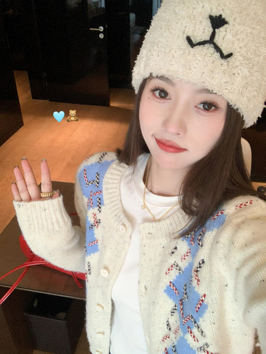 【169元任选2件】现货！韩系菱格毛衣开衫 商品图13