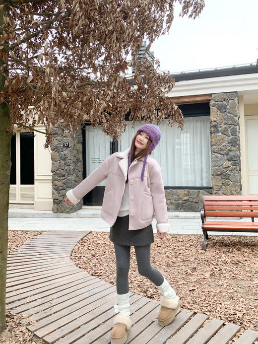 <曾小咸推荐>现货秒杀 ！微信超特价！皮毛一体羊羔毛外套 日常309.99 立减170 秒杀139.99！！ 商品图7