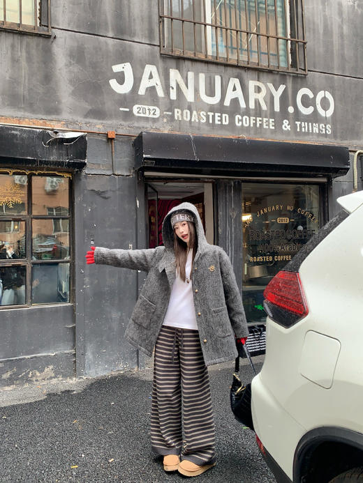 【169元任选2件】现货！韩系条纹针织直筒休闲裤 商品图14