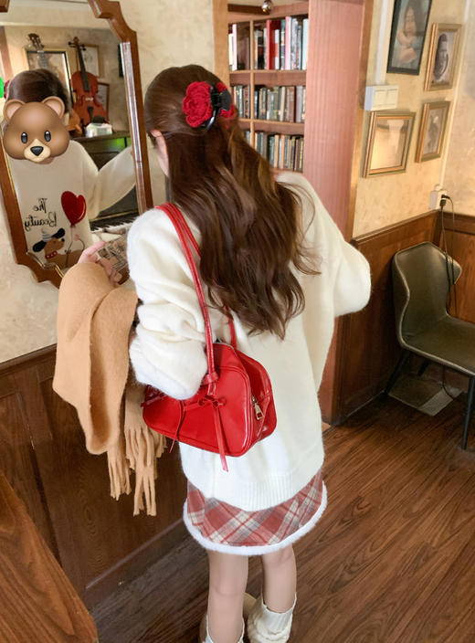 <曾小咸推荐>现货秒杀 ！微信超特价！新年战袍红格子半身裙 日常129.99 立减60 秒杀69.99！！ 商品图6