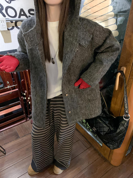 【169元任选2件】现货！韩系条纹针织直筒休闲裤 商品图5