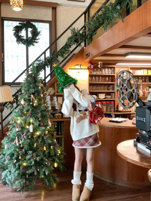 <曾小咸推荐>现货秒杀 ！微信超特价！新年战袍红格子半身裙 日常129.99 立减60 秒杀69.99！！ 商品图5