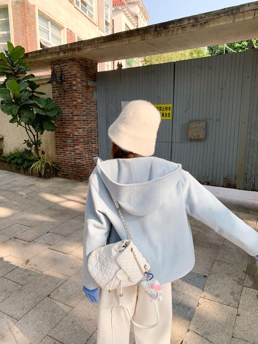 <曾小咸推荐>现货秒杀 ！微信超特价！韩系连帽呢子外套 日常369.99 立减210 秒杀159.99！！ 商品图12